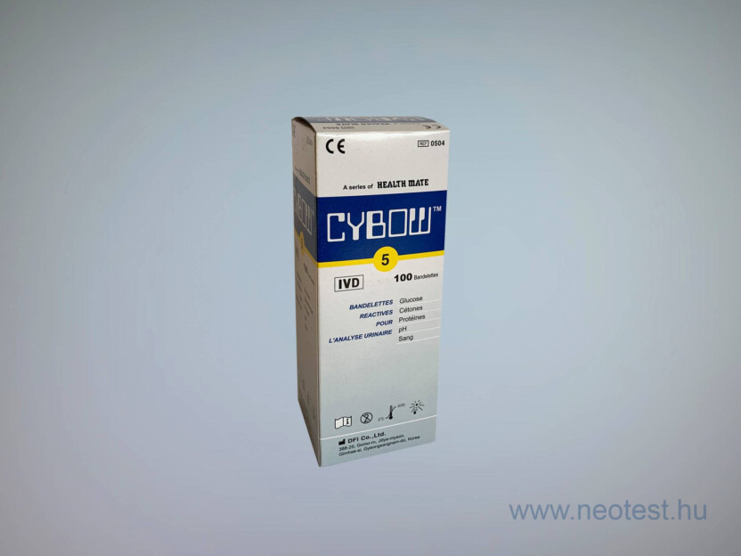 5 komponensű vizeletvizsgálati tesztcsík (100 x) - Cybow