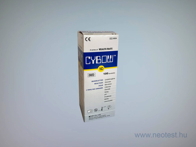 10 komponensű vizeletvizsgálati tesztcsík (100 x) - Cybow