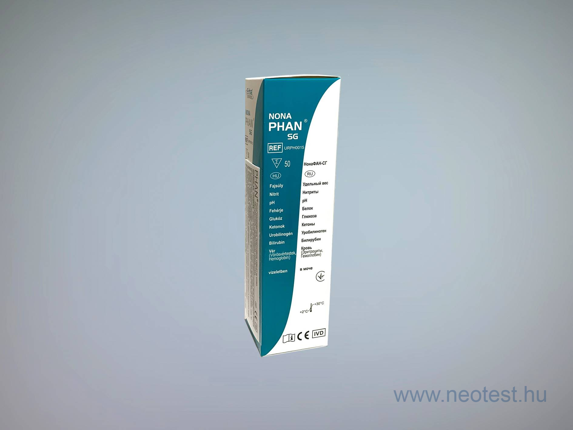 NonaPhan SG 9 komponensű vizelet tesztcsík (50x)