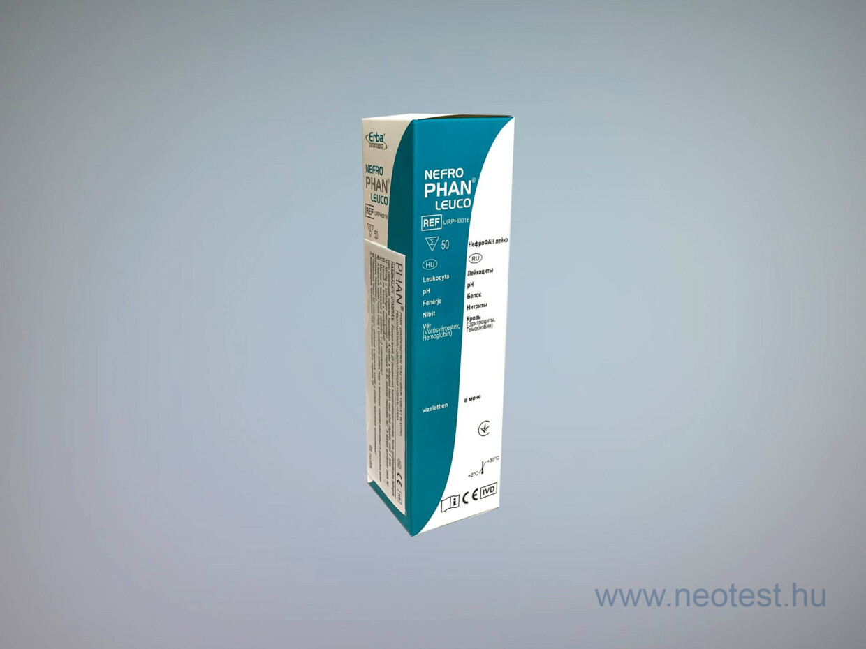 NefroPhan Leuco 5 komponensű vizelettesztcsík (50x)