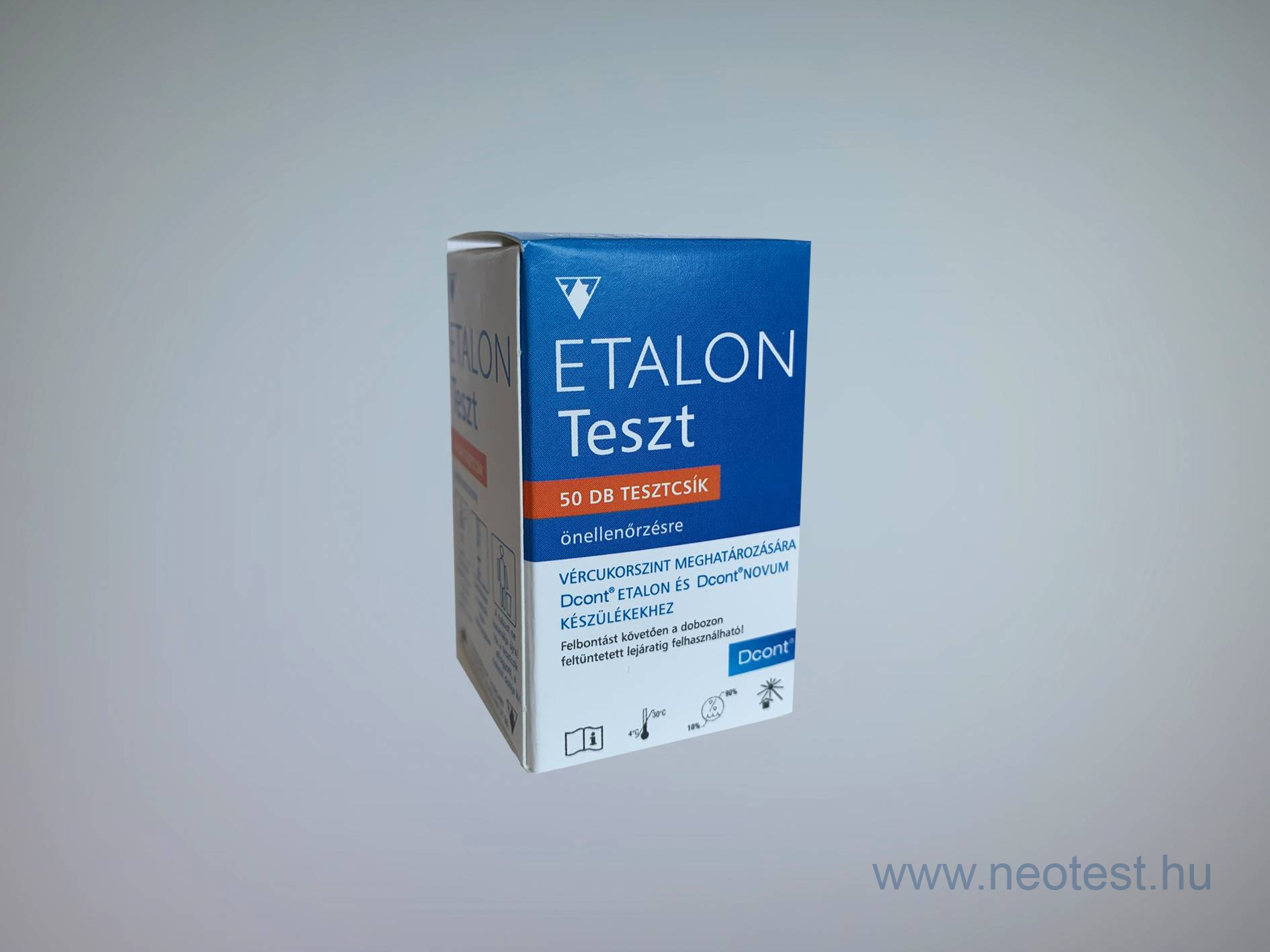 Dcont ETALON Vércukormérő tesztcsík (50X)